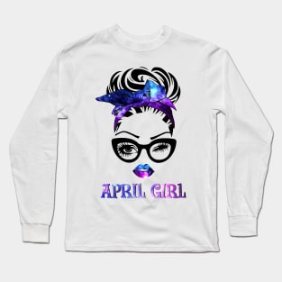 April Girl Galaxy Long Sleeve T-Shirt